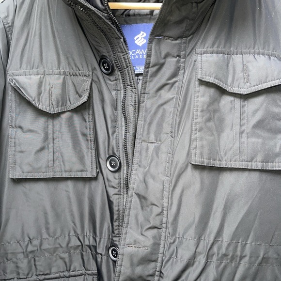 Rocawear Classic Womens Black  Puffer Jacket Faux Fur Detachable Hood Sz Large - Picture 3 of 9